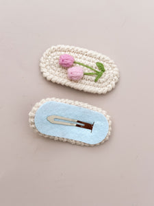 Tulip Crochet Clip - Handmade