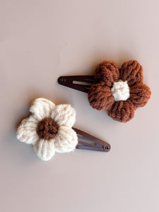 Daisy Flower Crochet Clip - Handmade