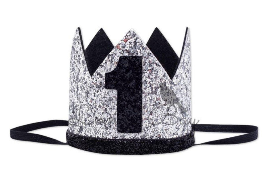 Black 1st Birthday Crown