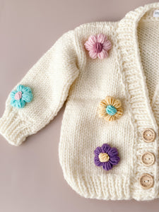 Daisy Cardigan - Brights Handmade Knit