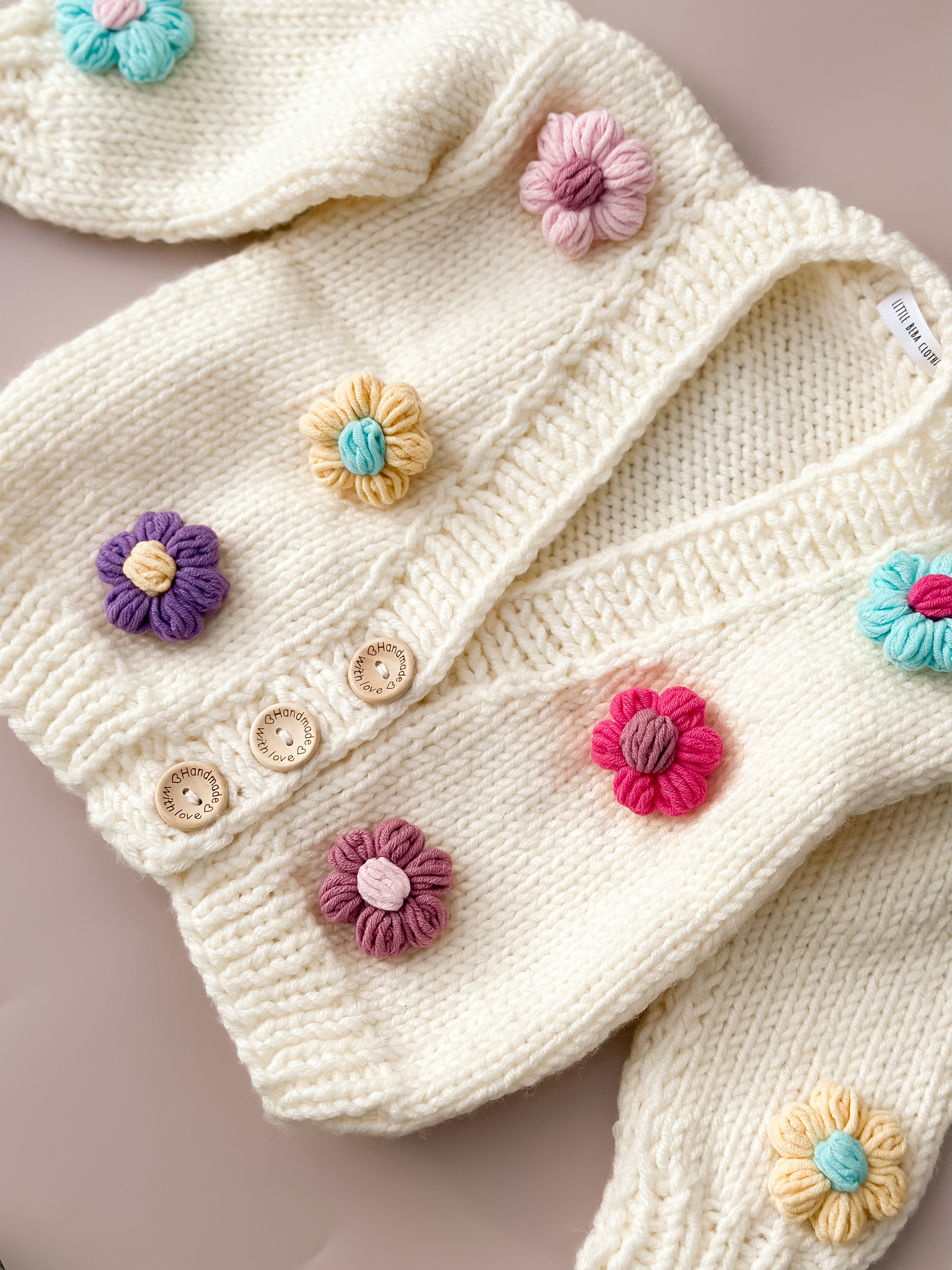 Daisy Cardigan - Brights Handmade Knit