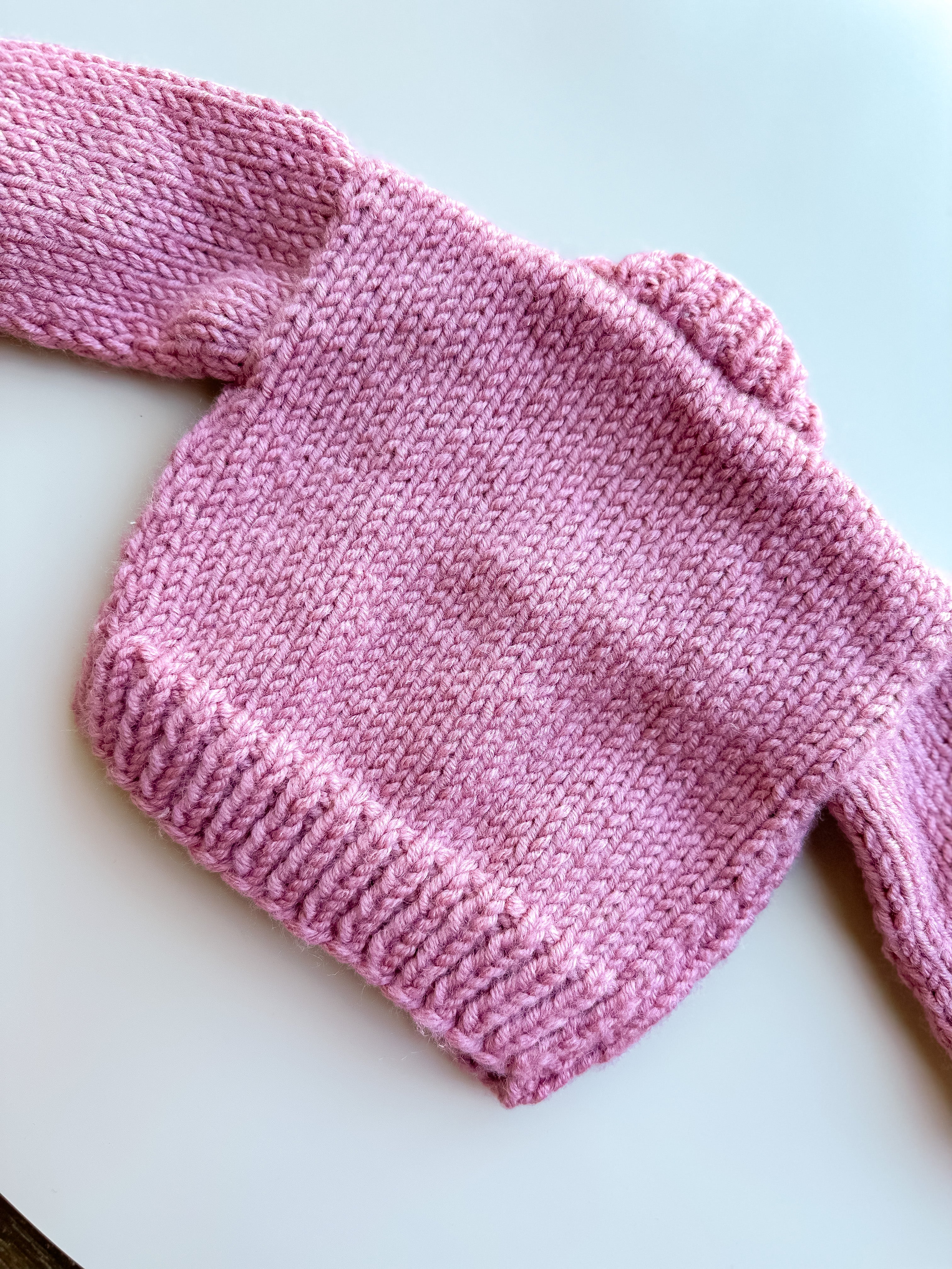 Daisy Cardigan - Pink Handmade Knit