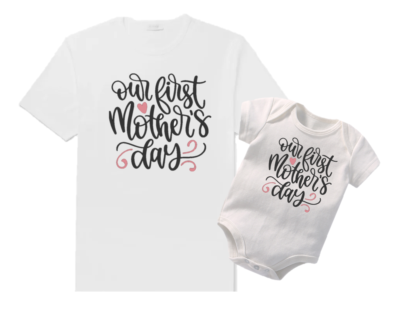 Our First Mother's Day Tee & Onesie